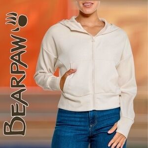BEARPAW NWT Scuba Long Sleeve-Thumbholes Zip Front Hooded Cropped Jacket/XL